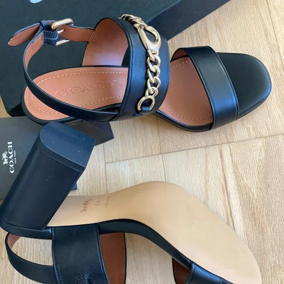 Brand New COACH MARI LEATHER SANDAL, Size 5.5 - Picture 5 of 16